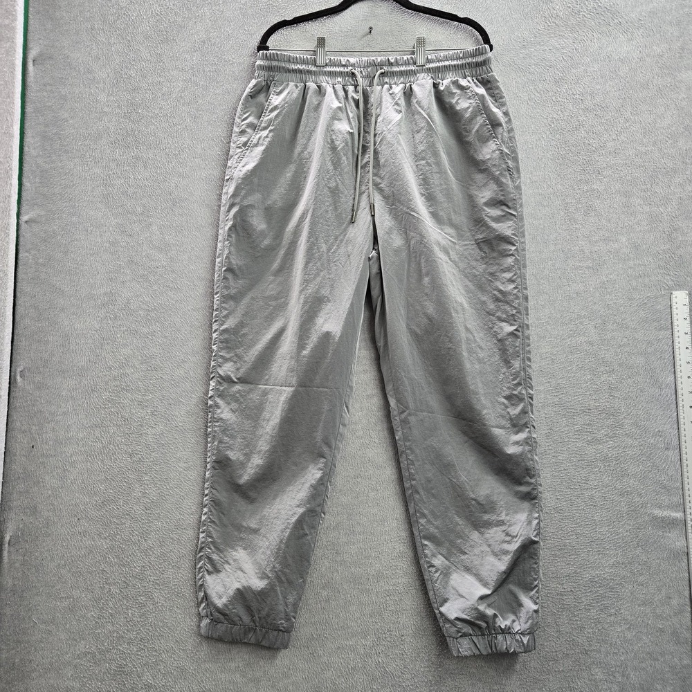 Xersion Men Pants L Gray Nylon Polyester Windbreaker Lifestyle Woven‎ NWT